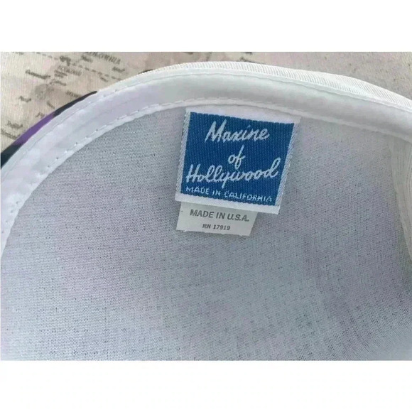 Vintage 80s 90s Maxine of Hollywood Floral One Piece Swimsuit 14 XS Vintage Size - Picture 8 of 11